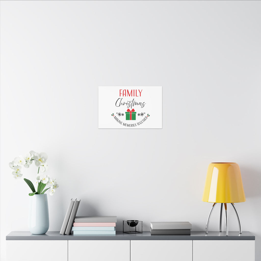 Canvas Wall Art: Family Christmas -Making Memories Together