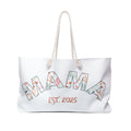 Weekender Bag: Mama EST. 2025 - Pink Logo