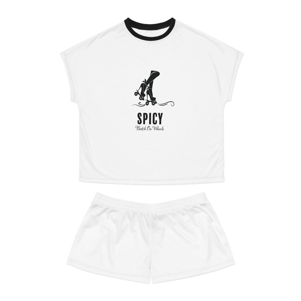 Short Pajama Set: Spicy Biotch on Wheels
