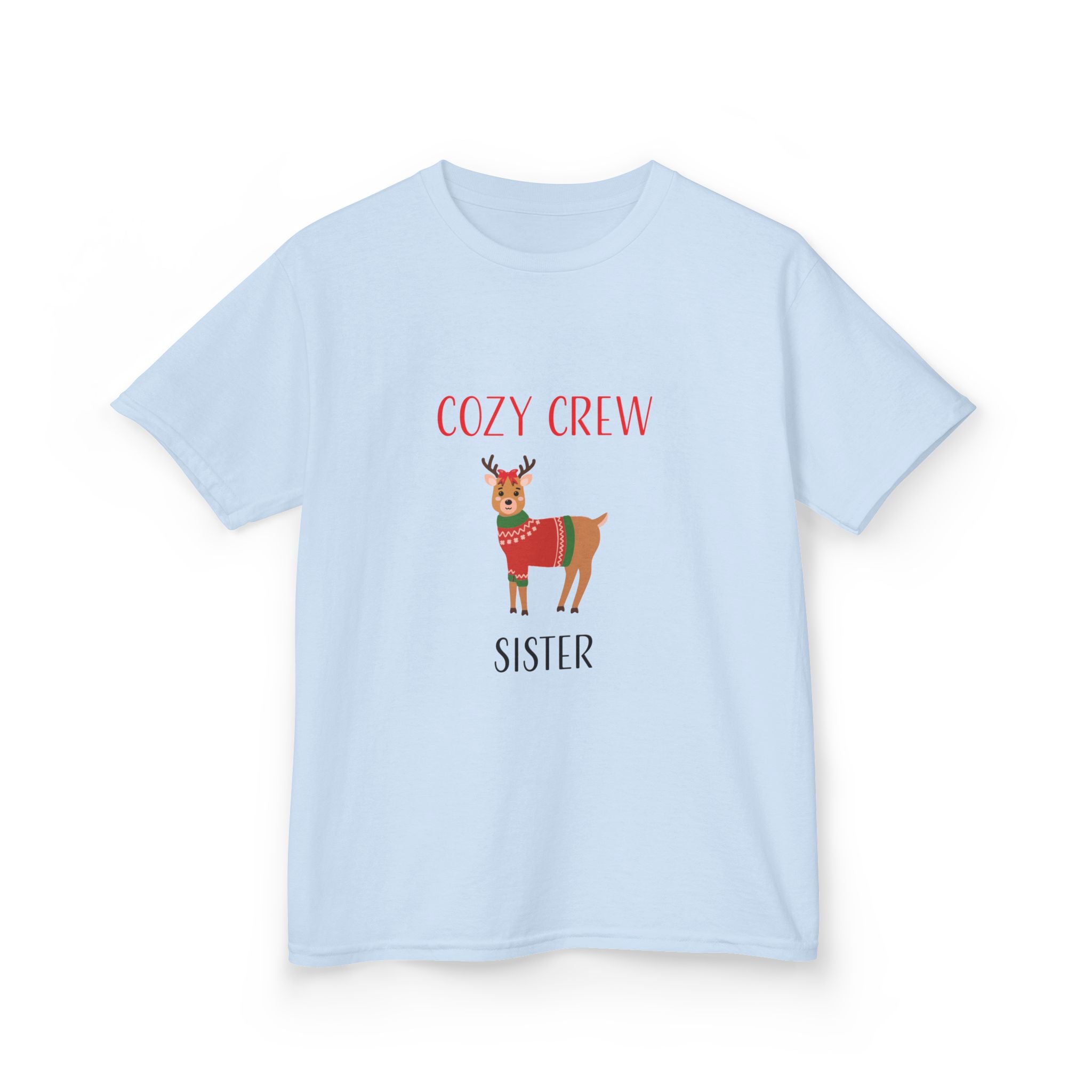 Teeshirt: Cozy Crew Reindeer Sister (Kids)