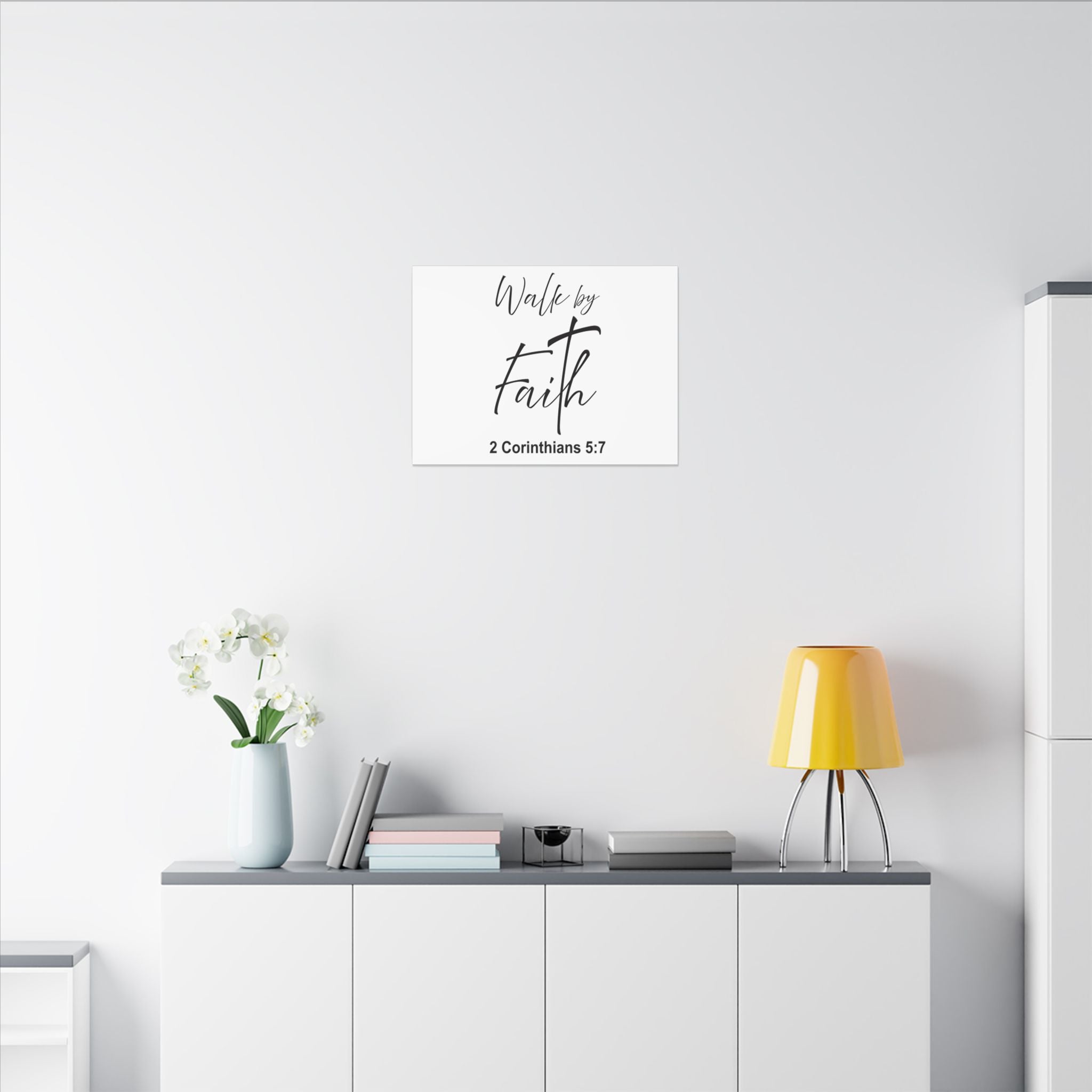 Walk by Faith Canvas Print – 2 Corinthians 5:7 Scripture Wall Art