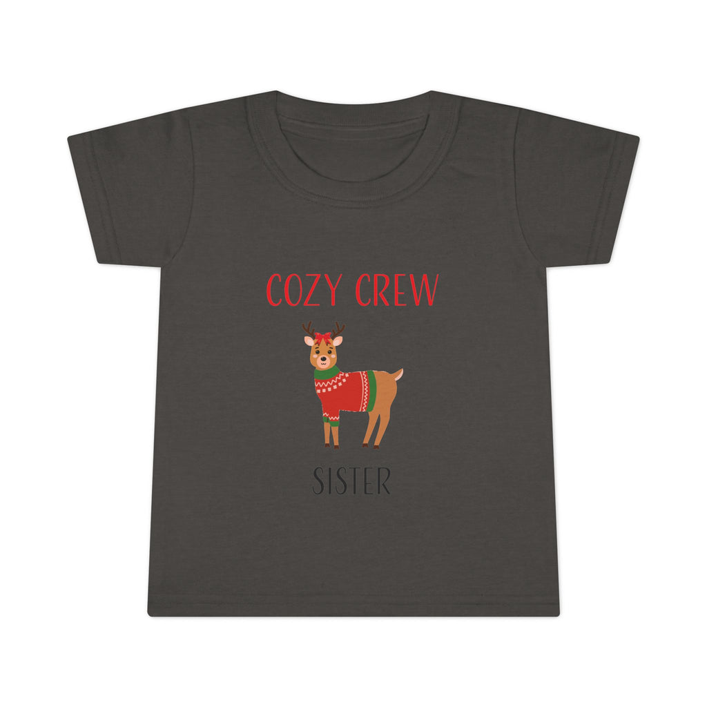 Teeshirt: Cozy Crew Reindeer Sister (Toddler)
