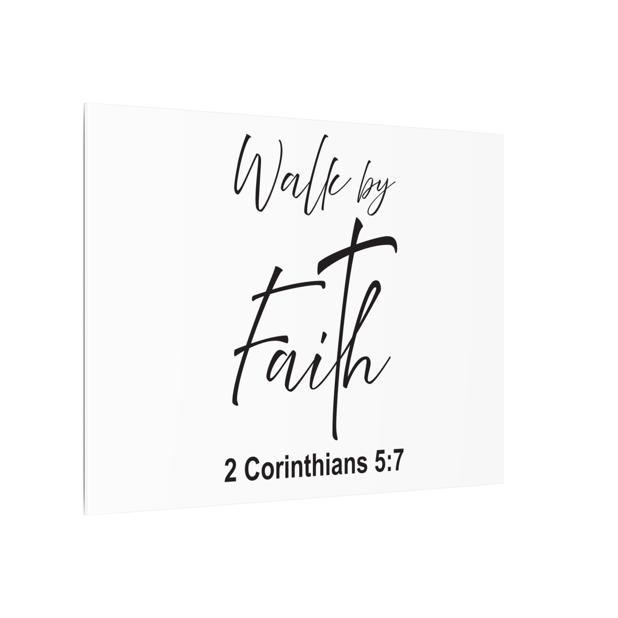 Walk by Faith Canvas Print – 2 Corinthians 5:7 Scripture Wall Art