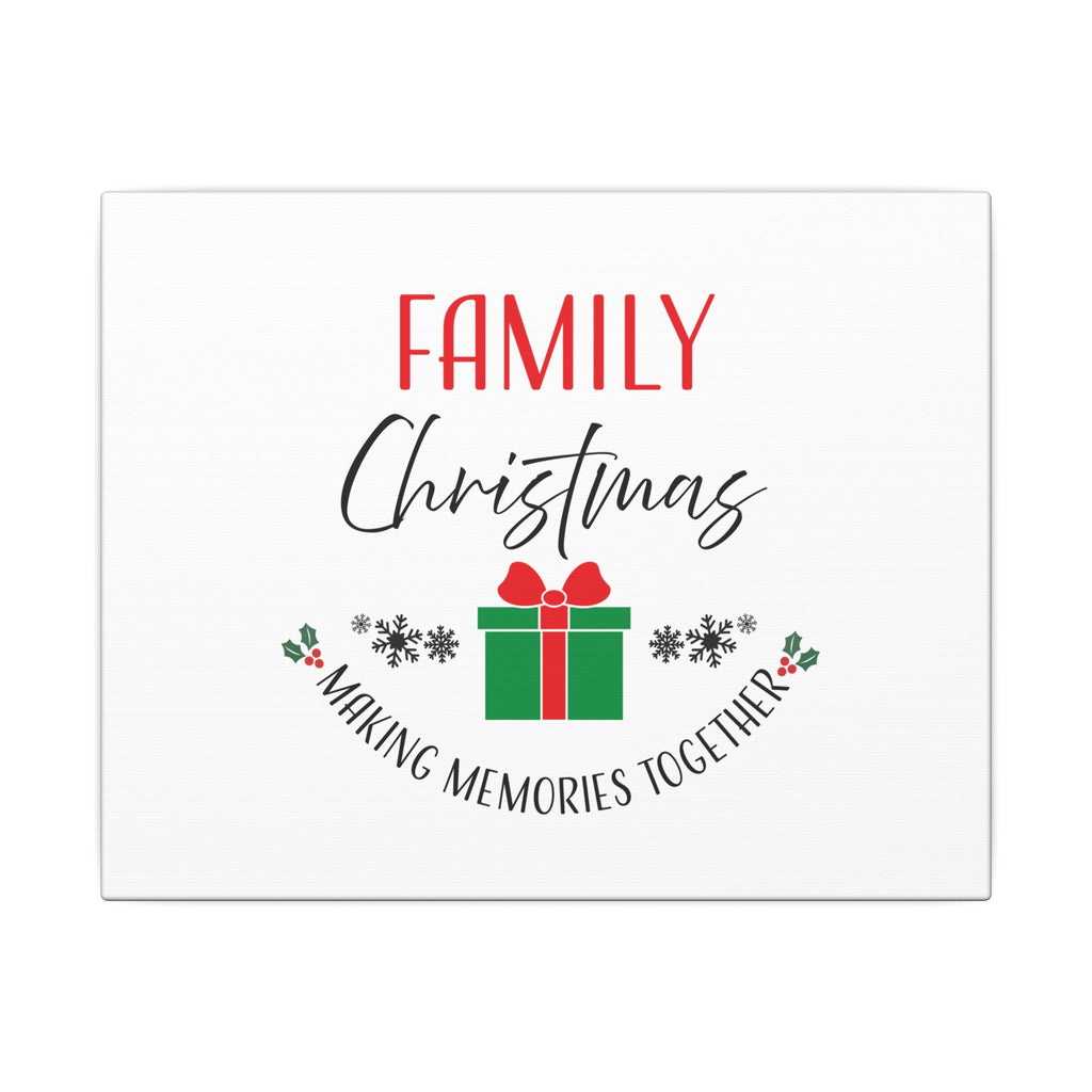 Canvas Wall Art: Family Christmas -Making Memories Together