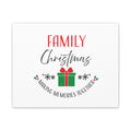 Canvas Wall Art: Family Christmas -Making Memories Together