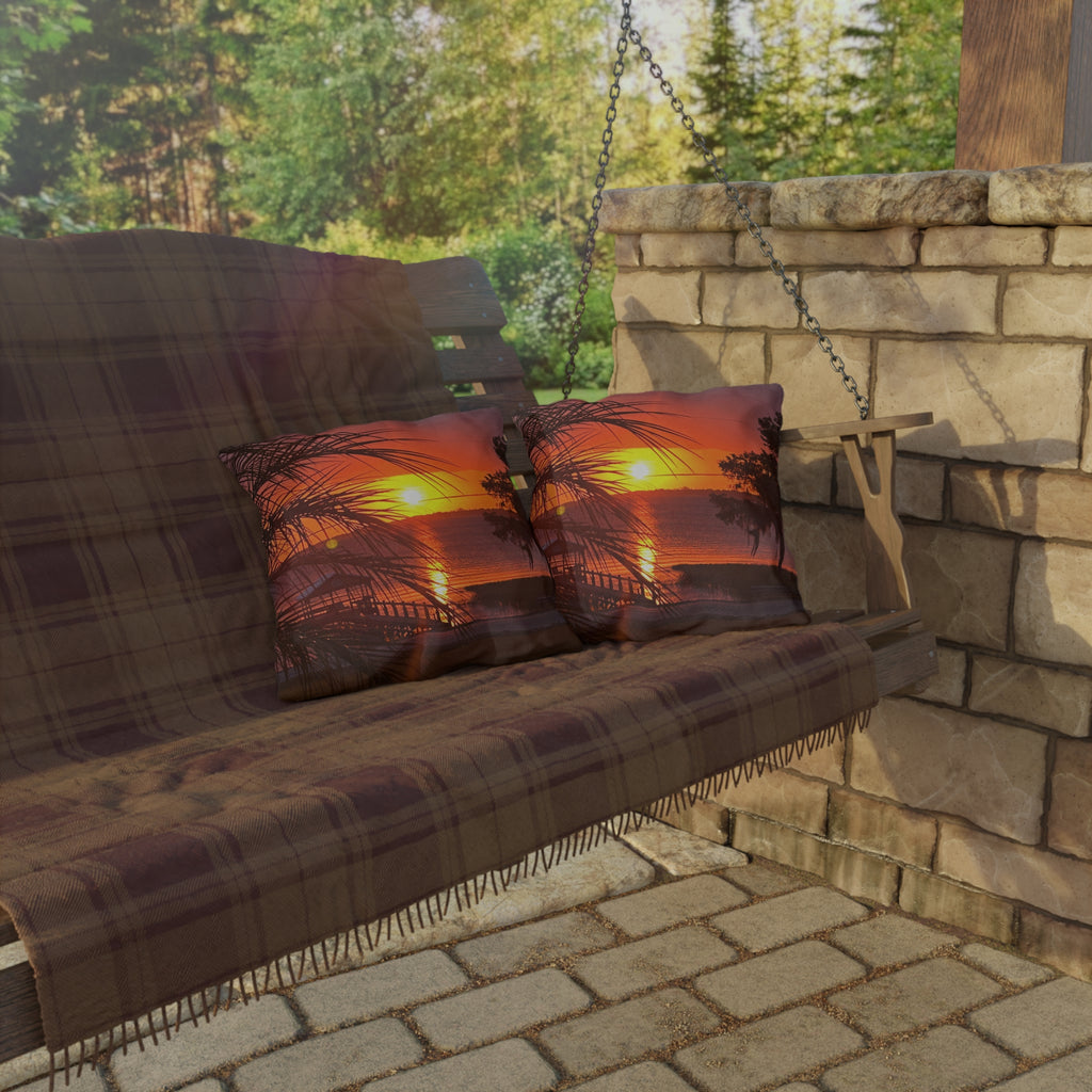 Outdoor Pillows: Sunset Over Lake Minnehaha