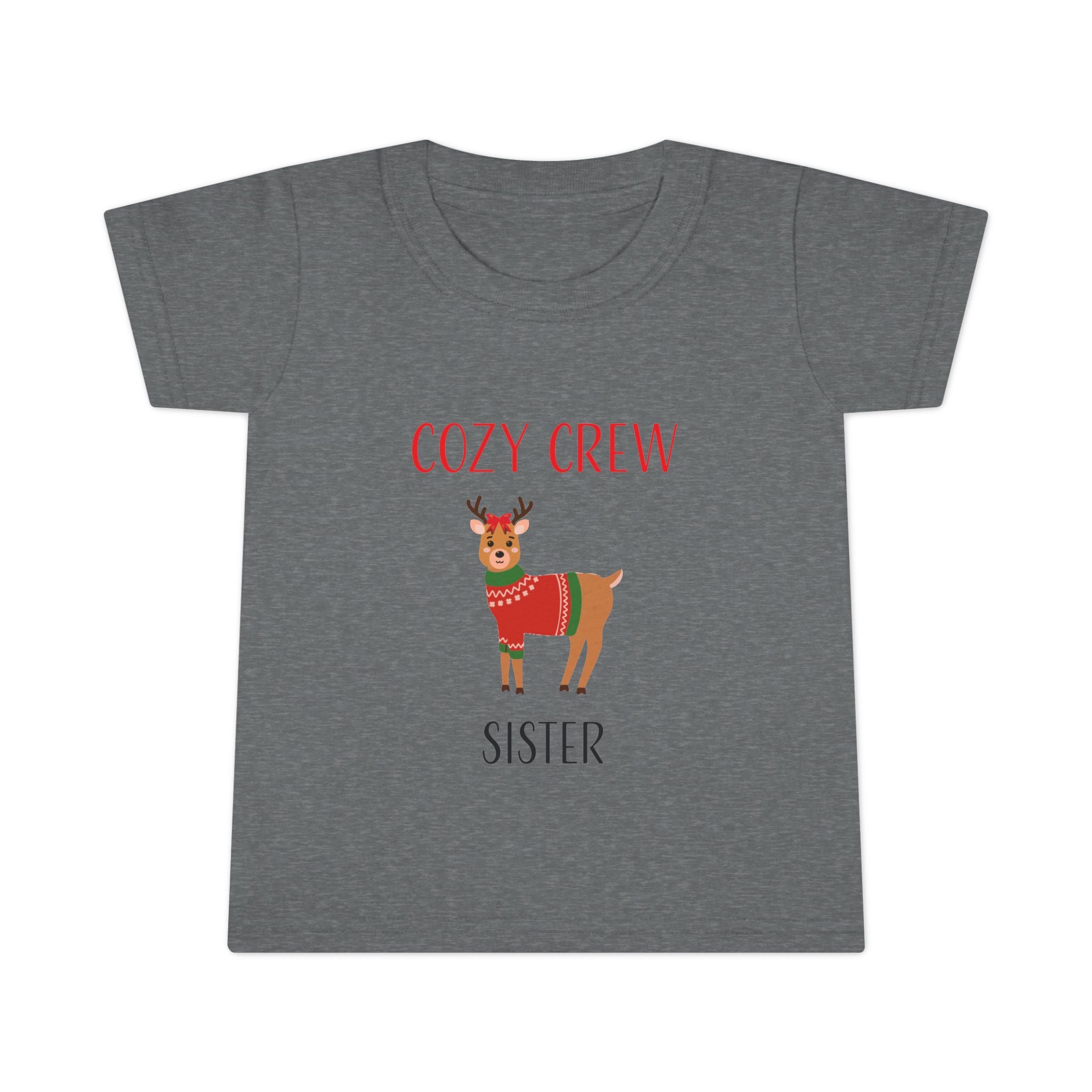 Teeshirt: Cozy Crew Reindeer Sister (Toddler)