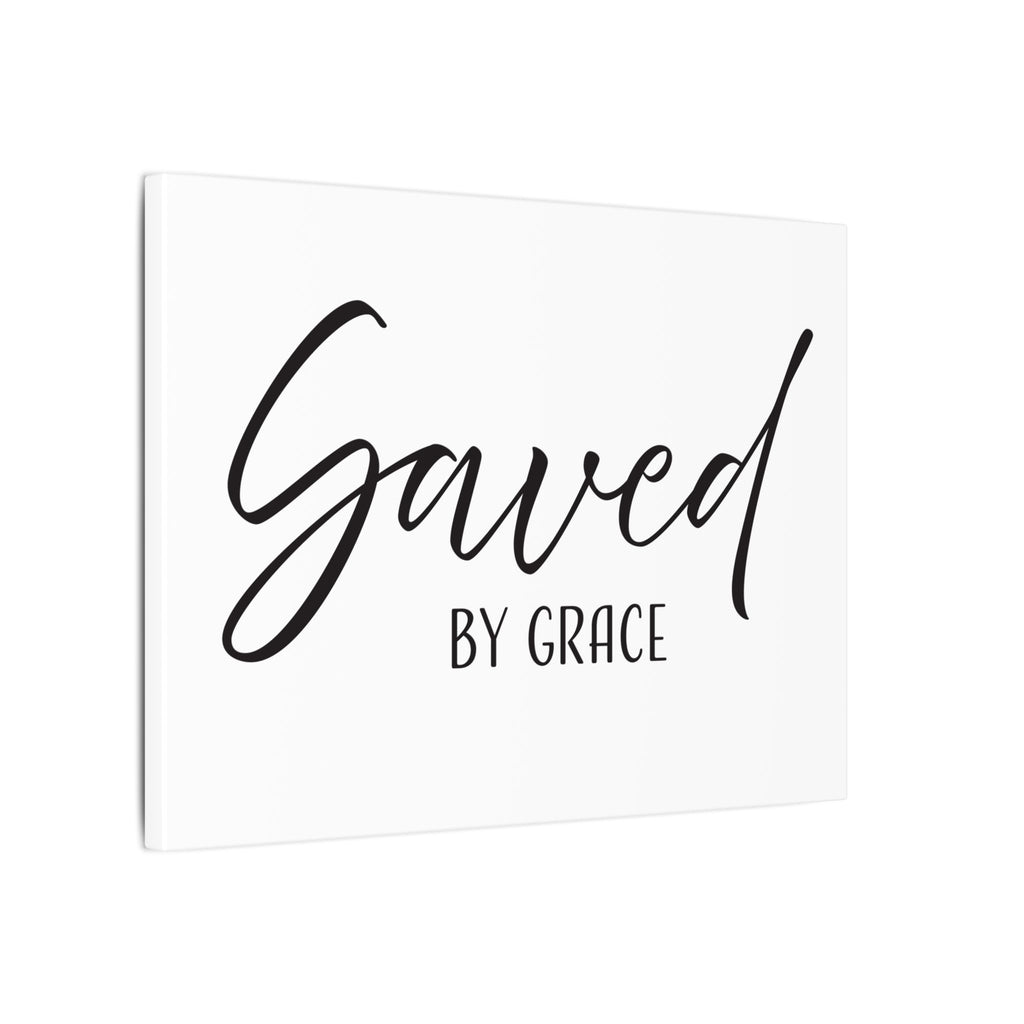 Saved by Grace Canvas Wall Art – Inspirational Christian Quote