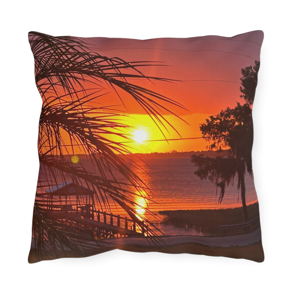 Outdoor Pillows: Sunset Over Lake Minnehaha
