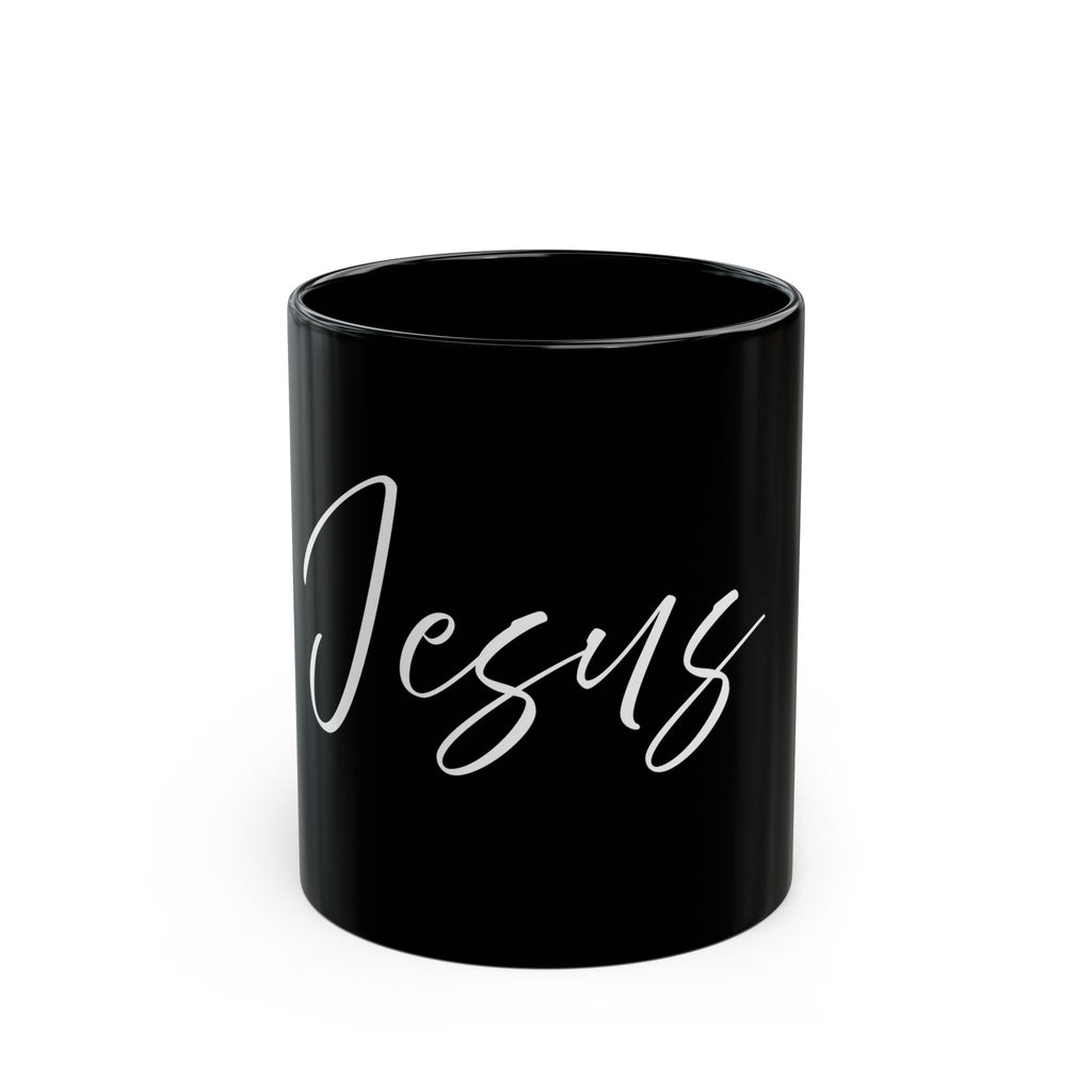 Ceramic Mug: Inspirational - Jesus (11oz & 15oz) - Black