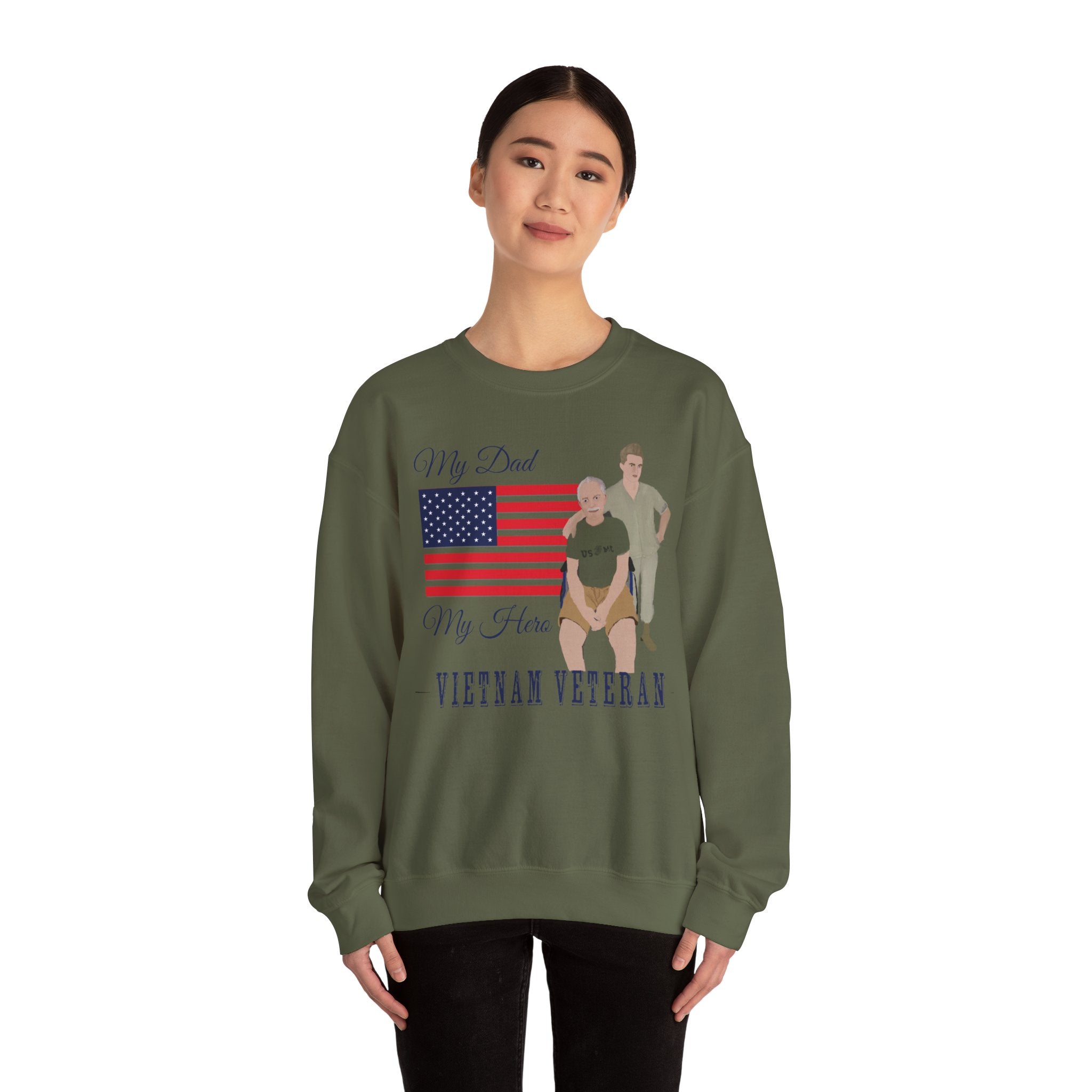 Sweatshirt - Patriotic - My Dad My Hero (Vietnam Veteran)