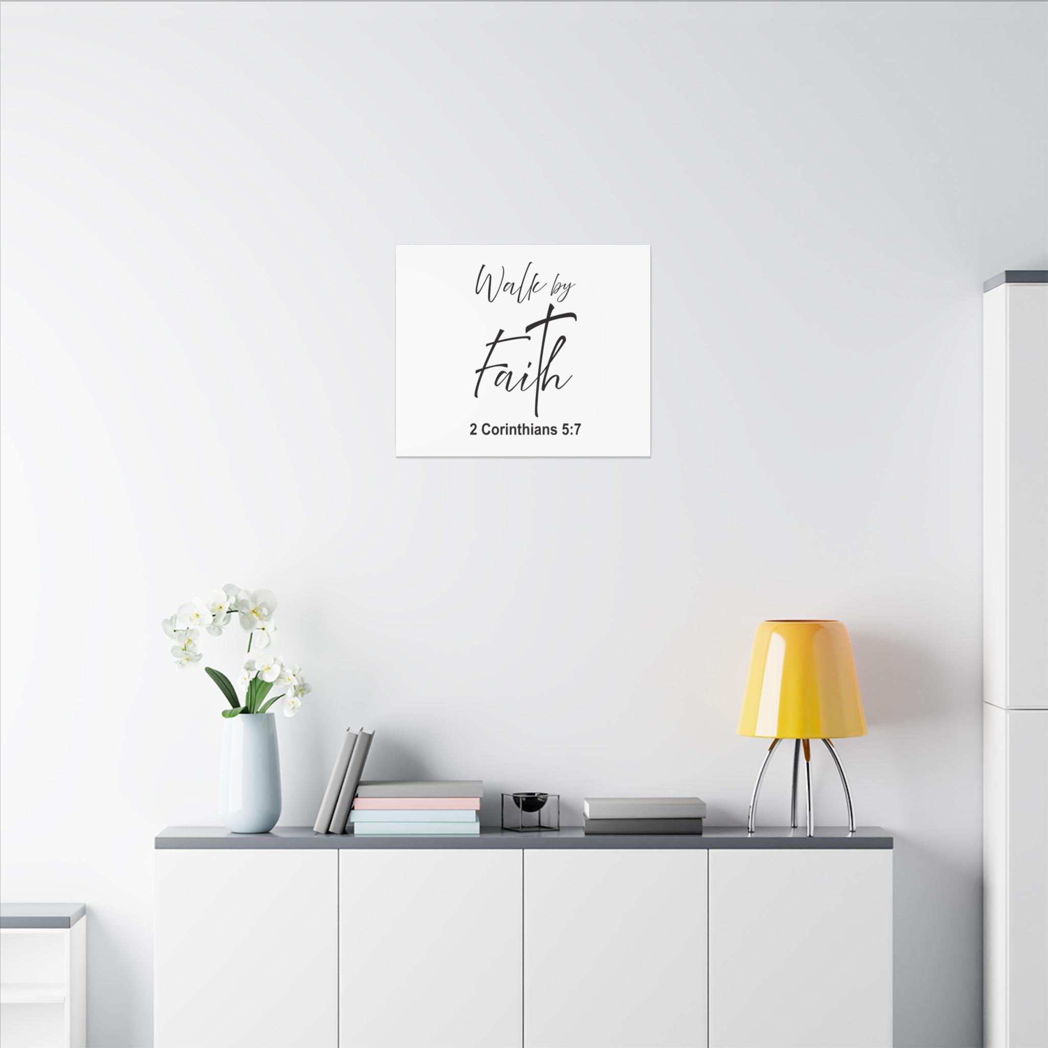 Walk by Faith Canvas Print – 2 Corinthians 5:7 Scripture Wall Art