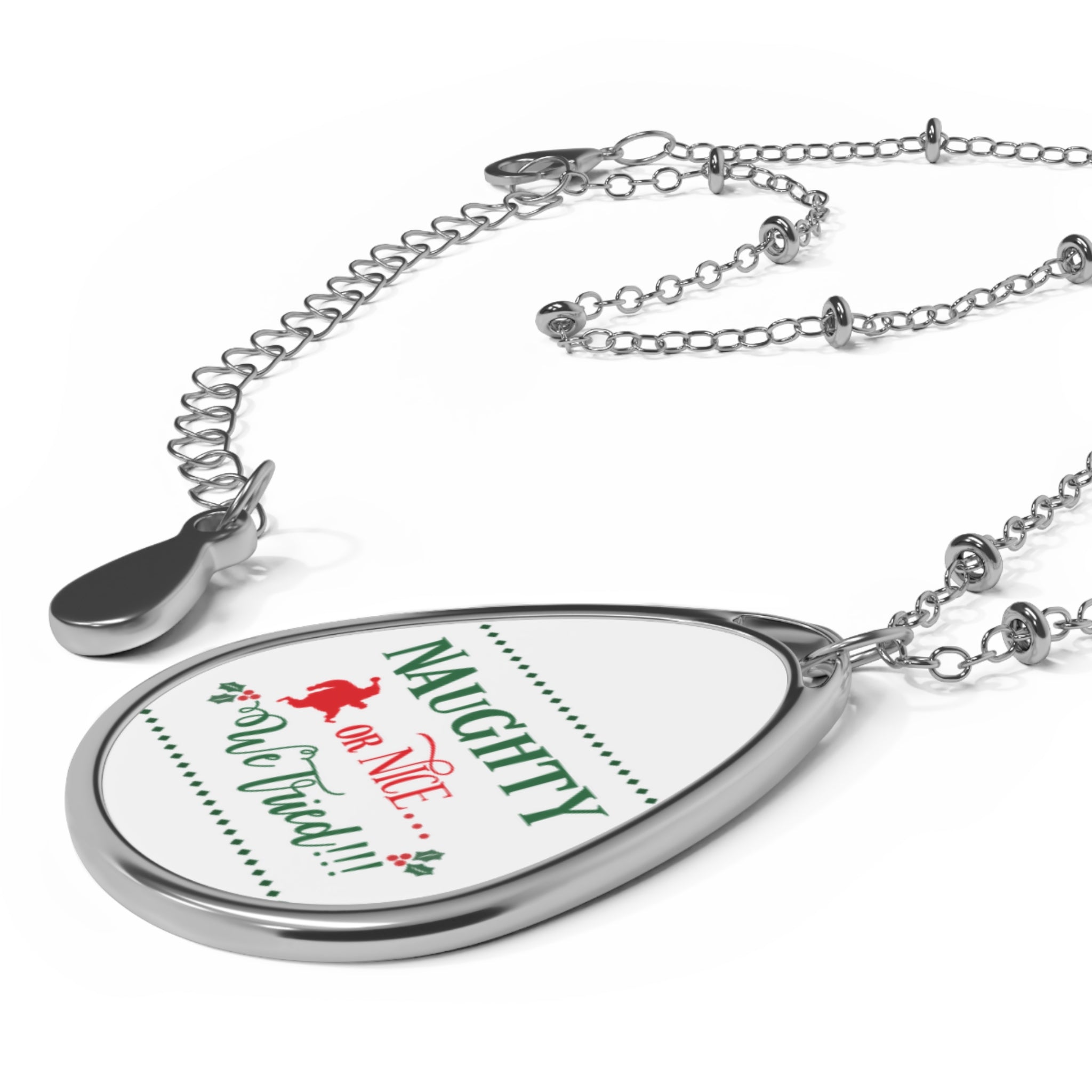 Necklace: Naughty or Nice - Oval