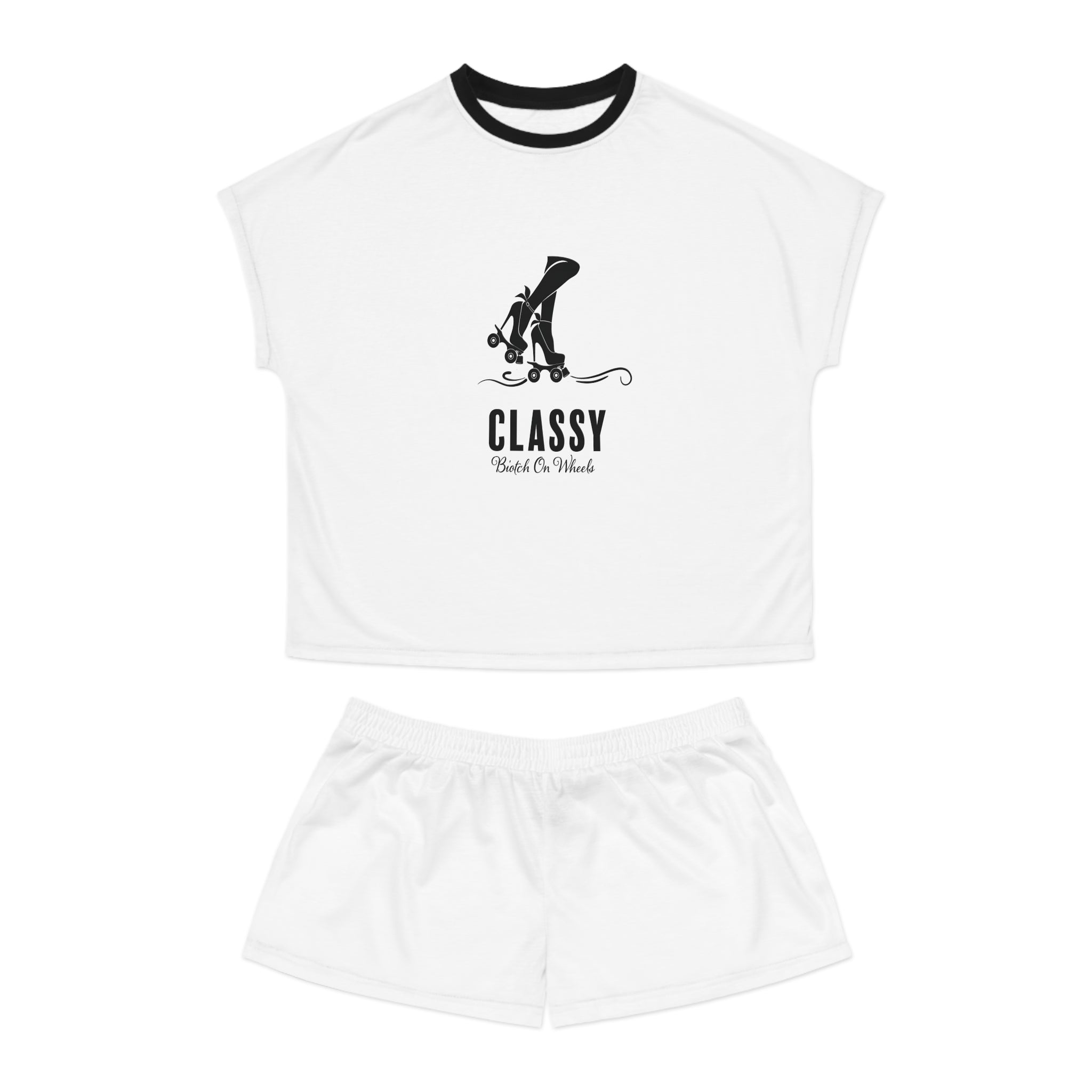Short Pajama Set: Classy Biotch on Wheels