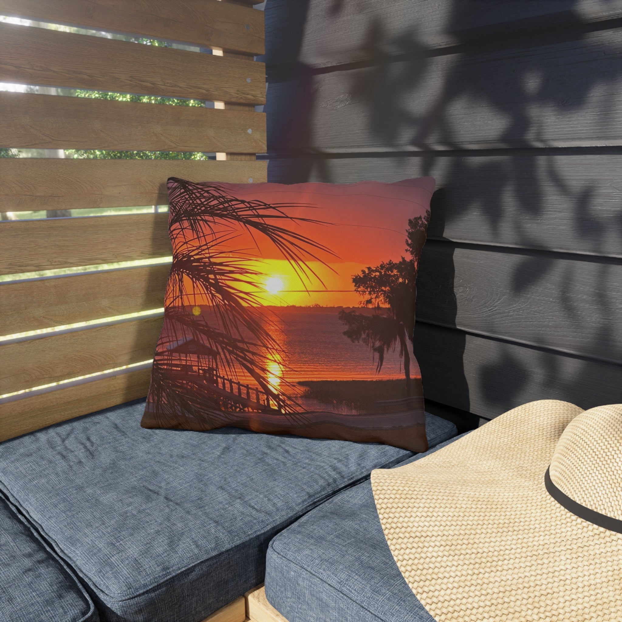 Outdoor Pillows: Sunset Over Lake Minnehaha