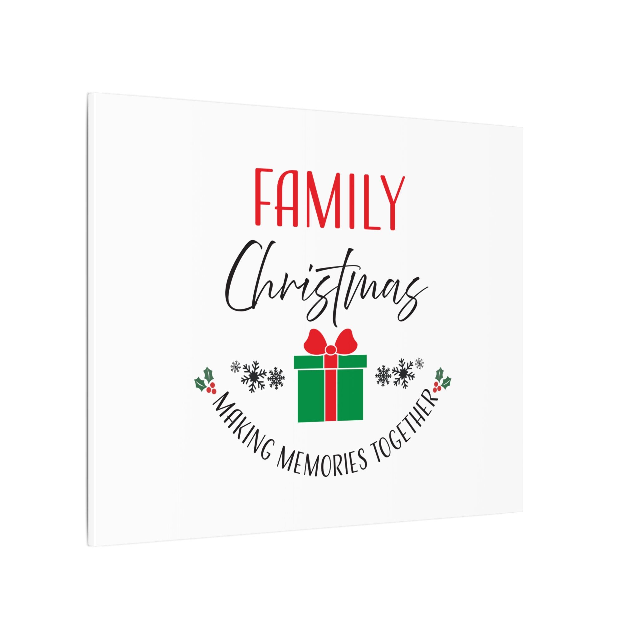 Canvas Wall Art: Family Christmas -Making Memories Together