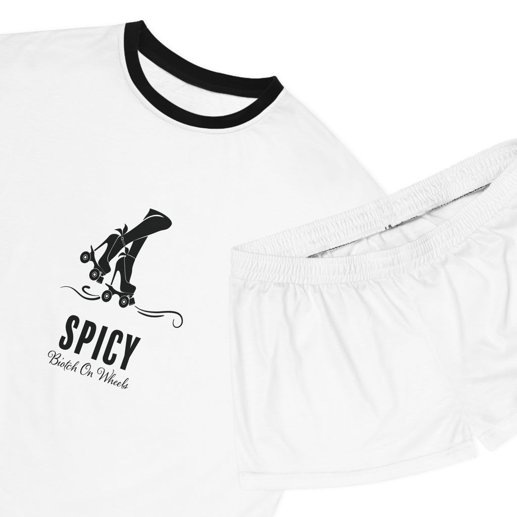 Short Pajama Set: Spicy Biotch on Wheels