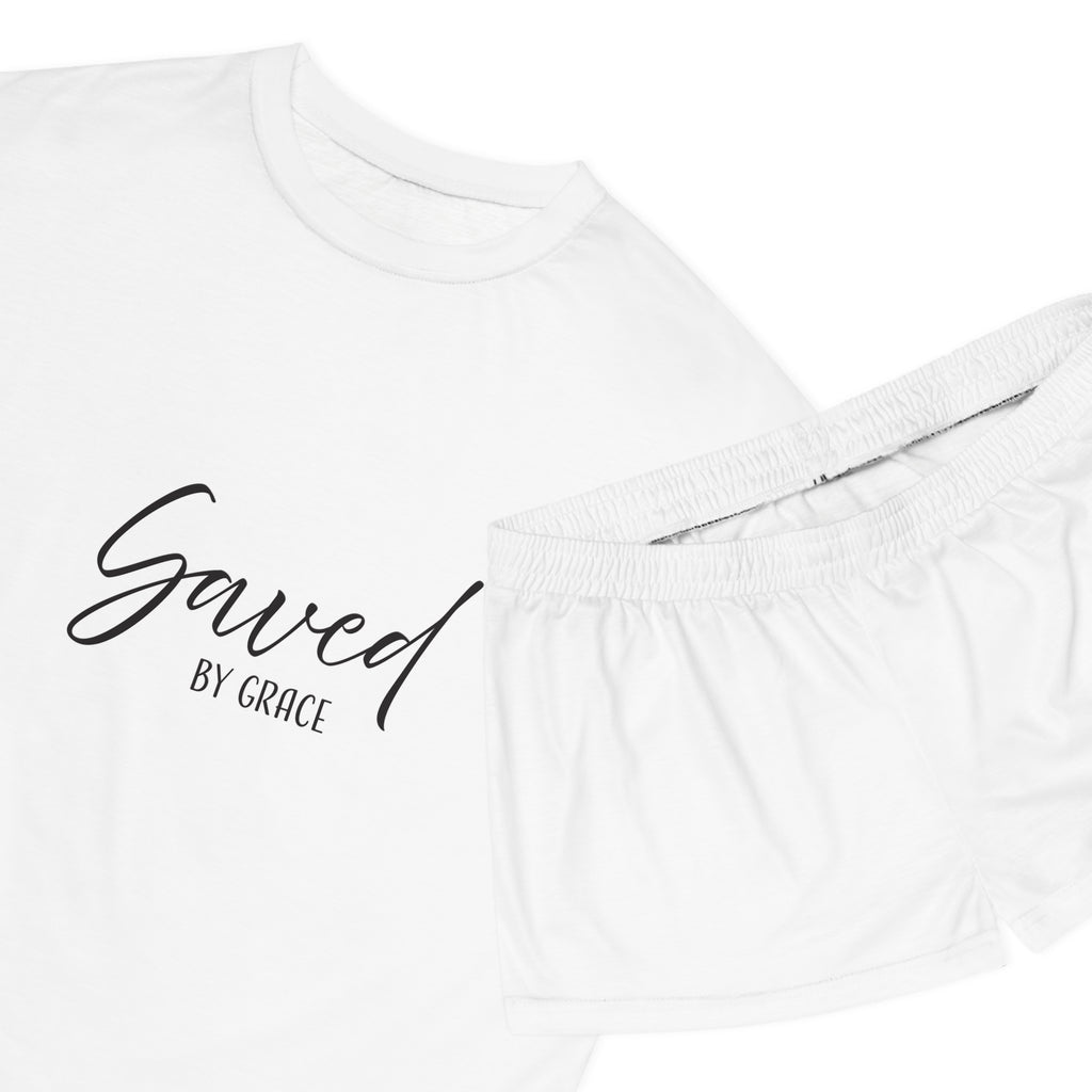 Short Pajama Set: Inspirational - Saved by Grace