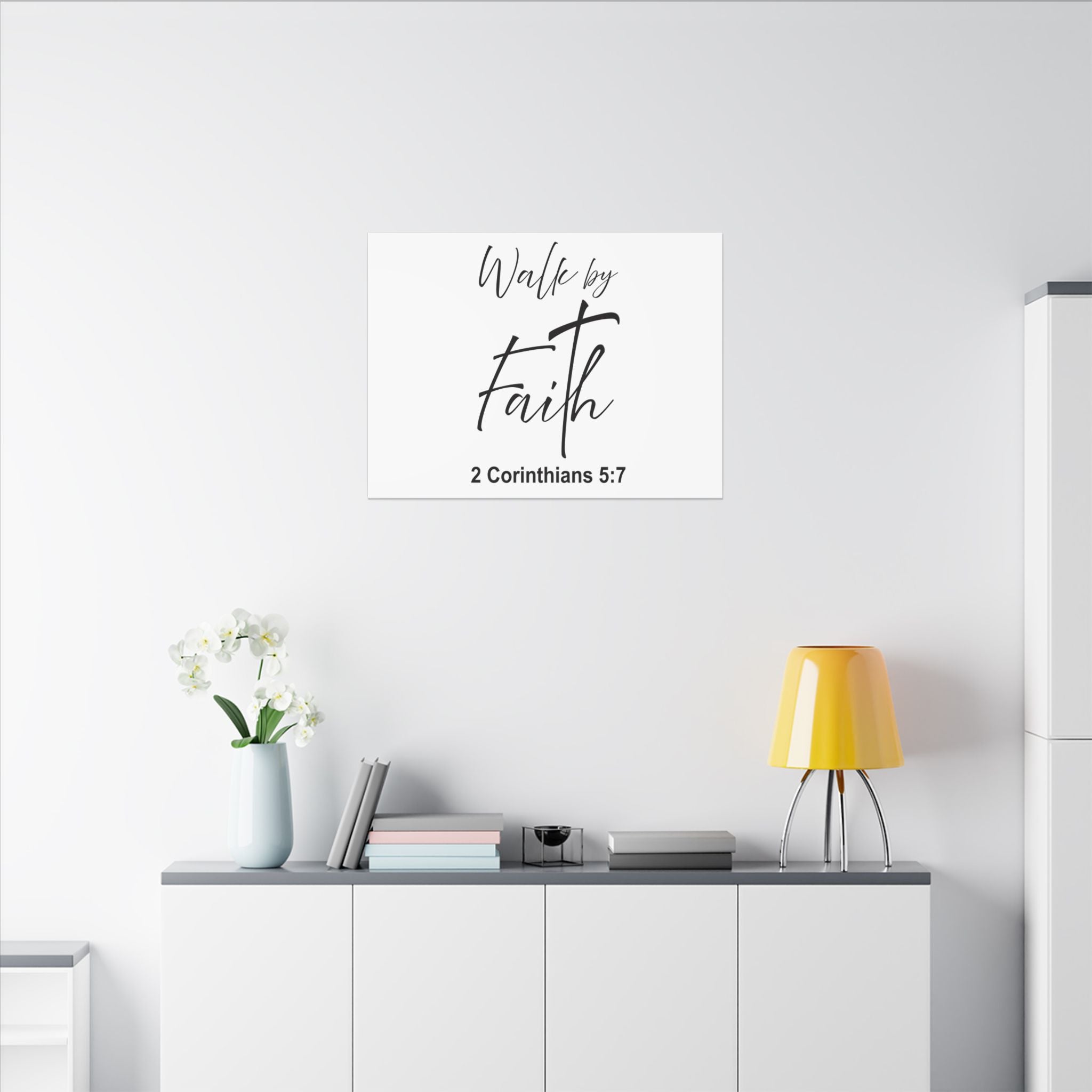 Walk by Faith Canvas Print – 2 Corinthians 5:7 Scripture Wall Art