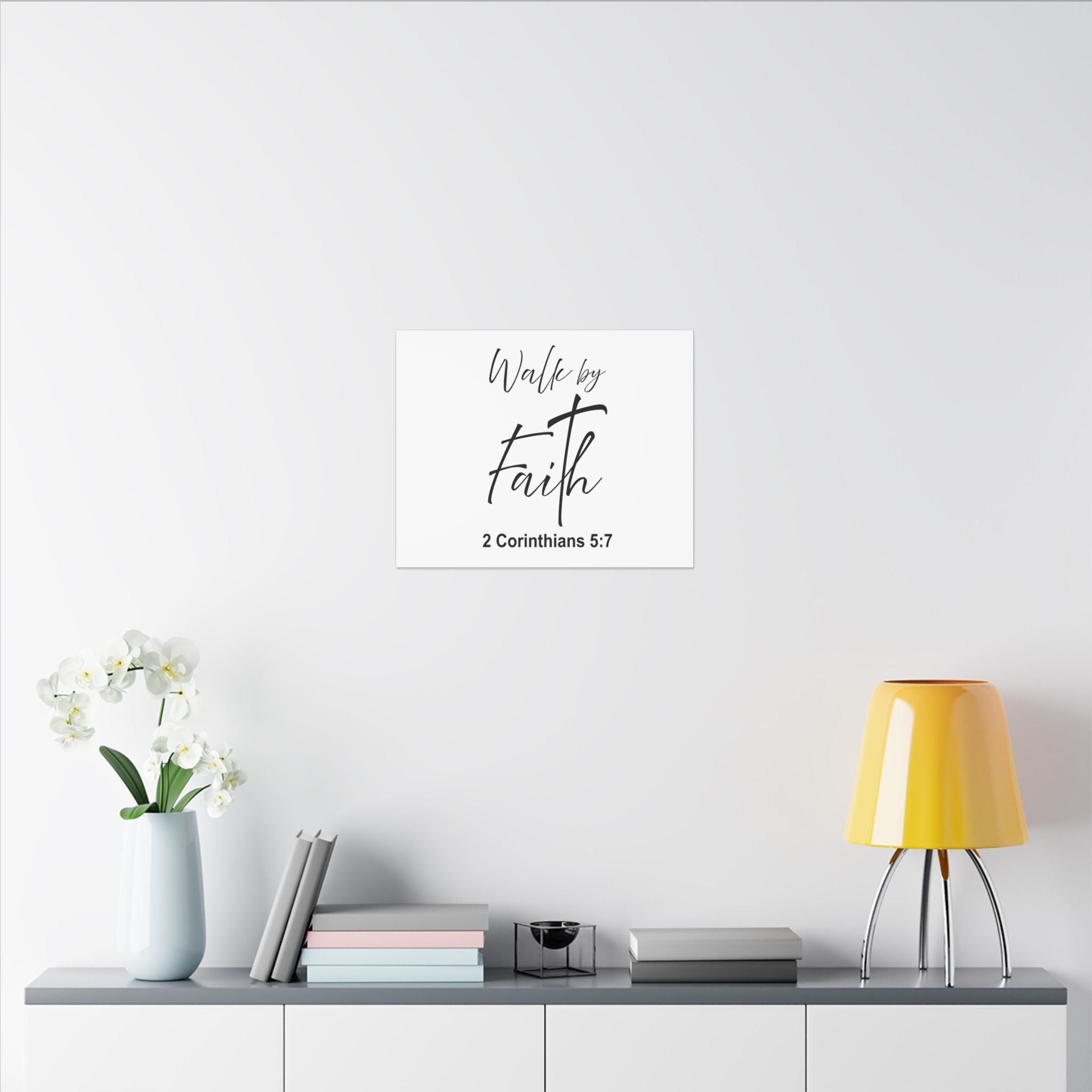 Walk by Faith Canvas Print – 2 Corinthians 5:7 Scripture Wall Art