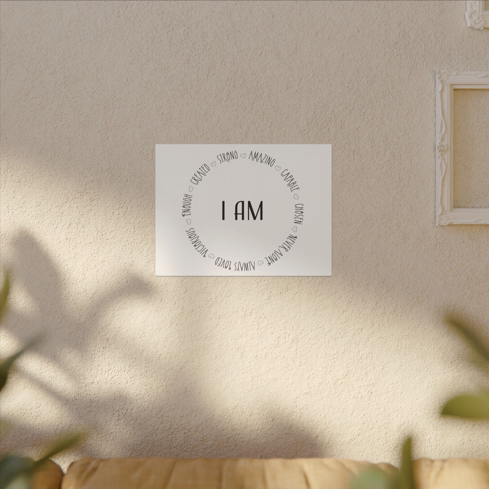 Canvas Wall Art:  Inspirational - I AM Affirmation