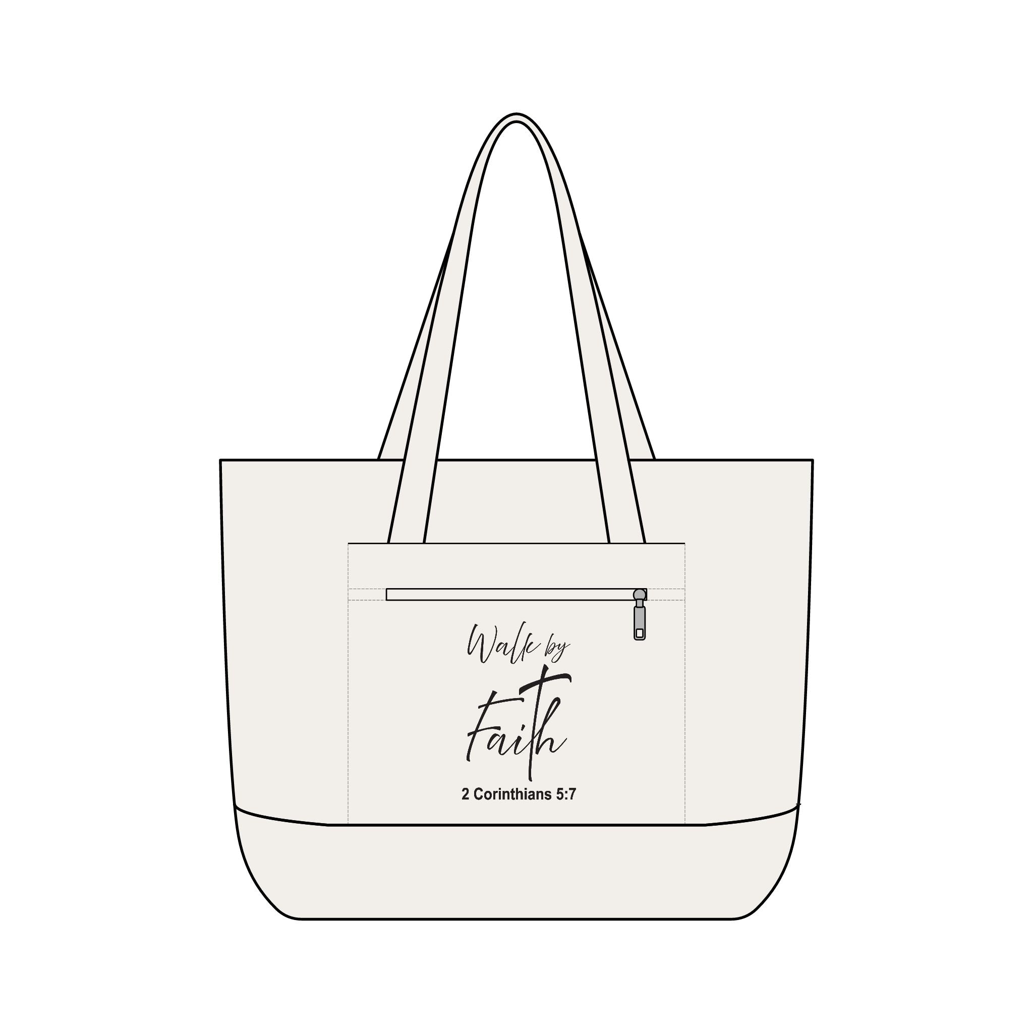 Tote Bag:  Inspirational - Walk by faith