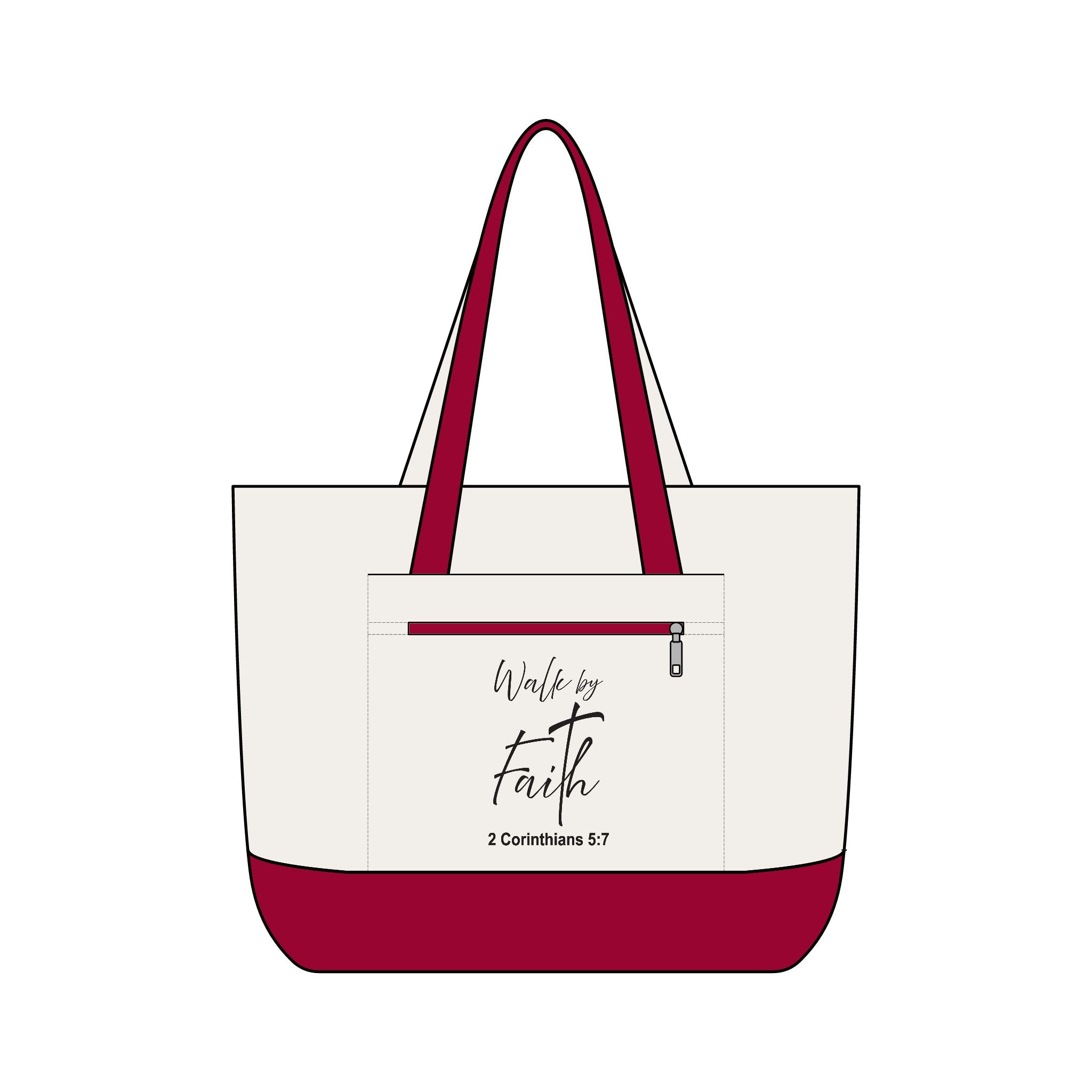 Tote Bag:  Inspirational - Walk by faith