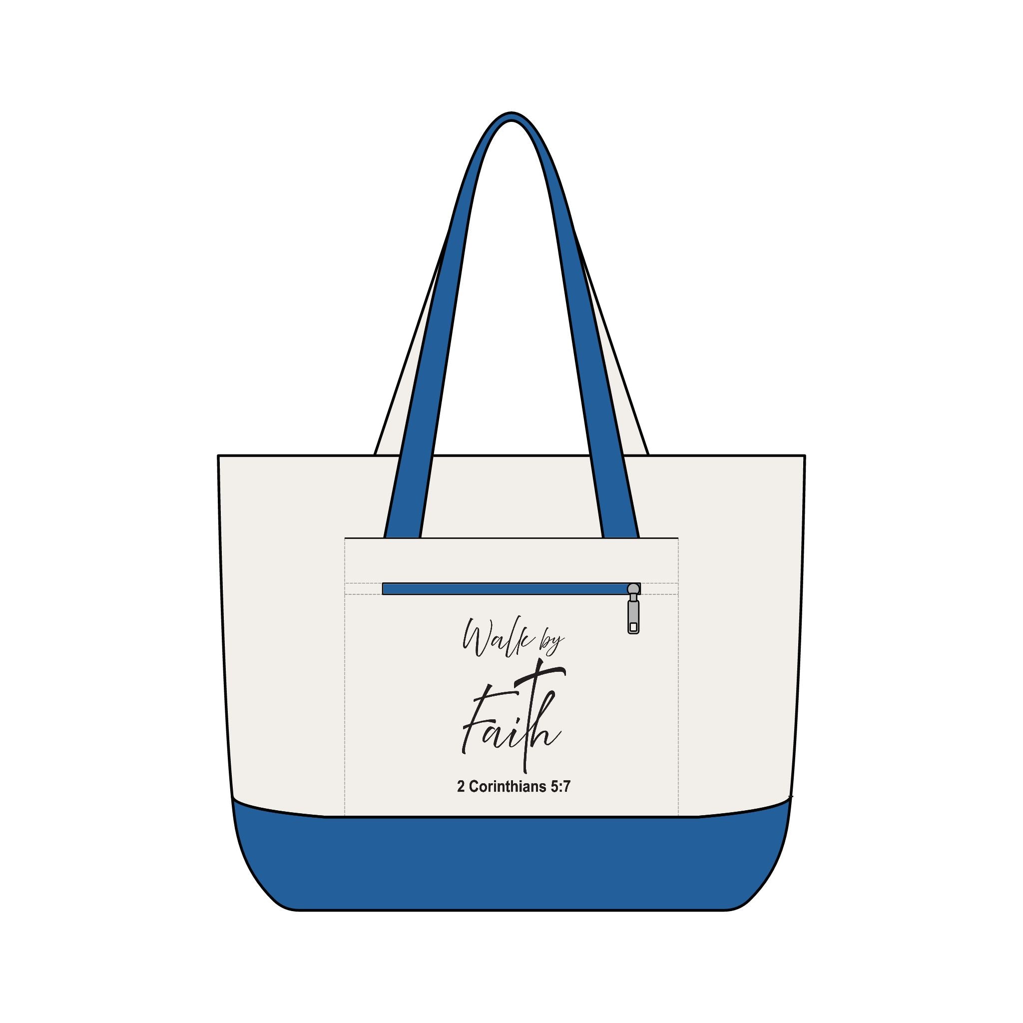 Tote Bag:  Inspirational - Walk by faith