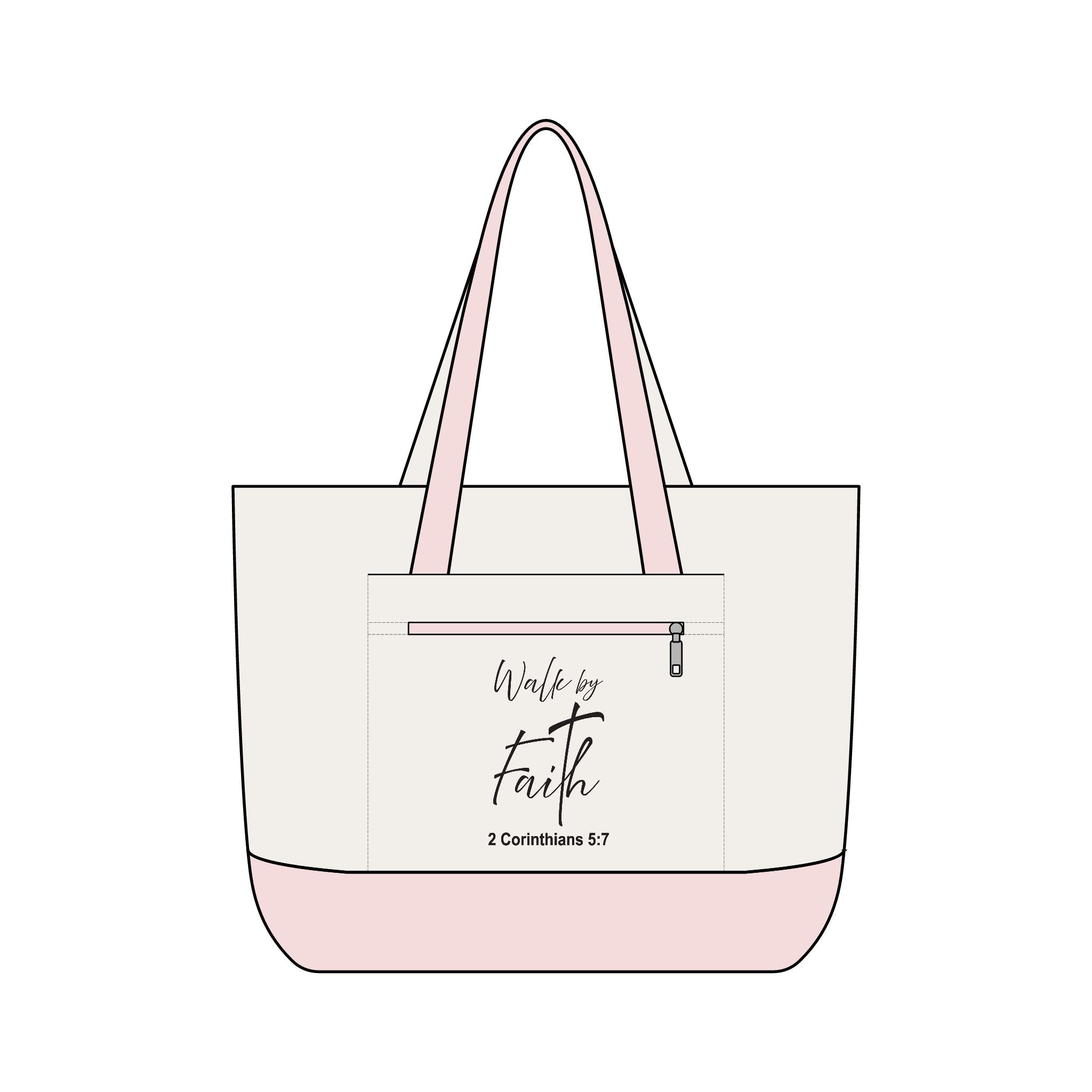 Tote Bag:  Inspirational - Walk by faith