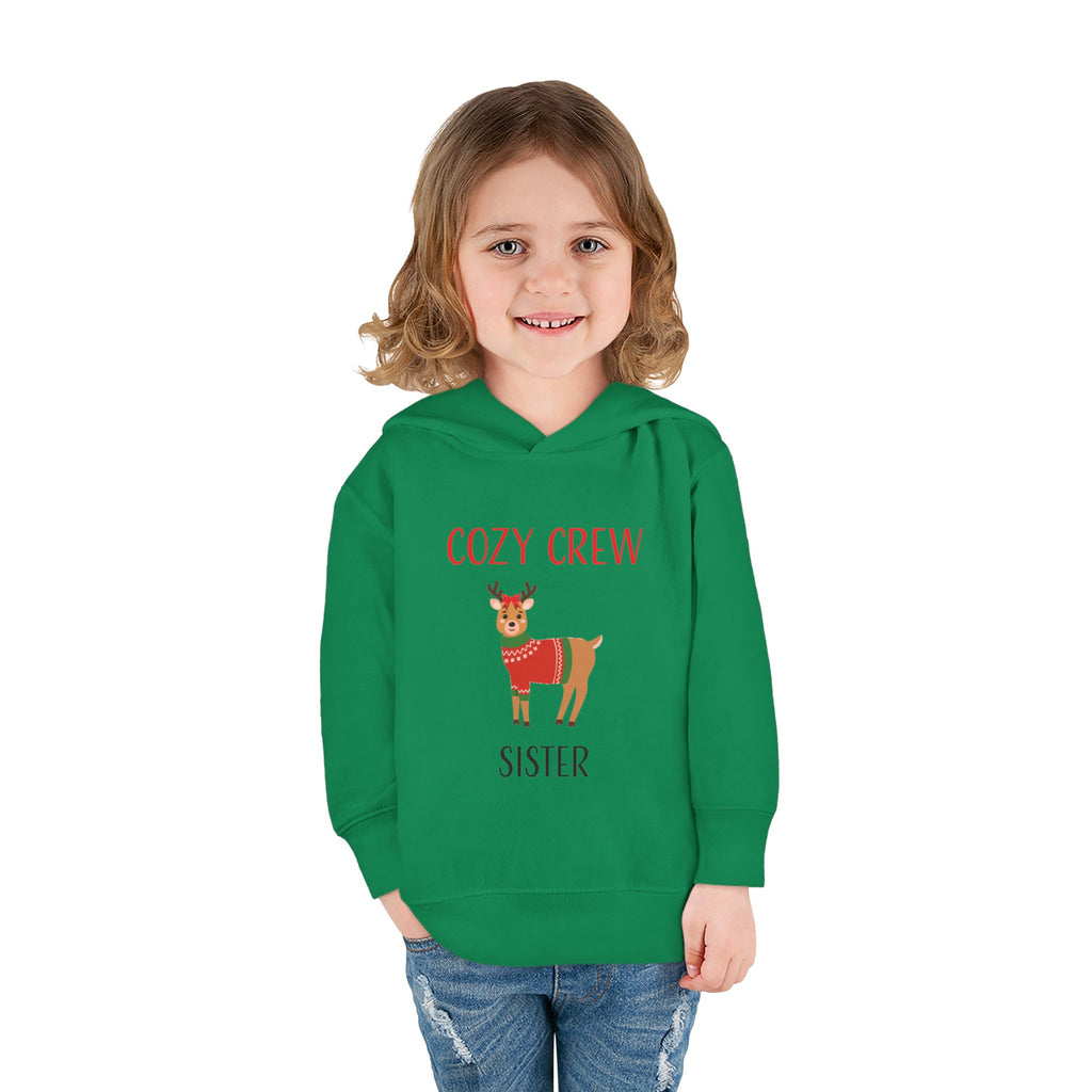 Hoodie: Cozy Crew Reindeer Sister (Toddler)