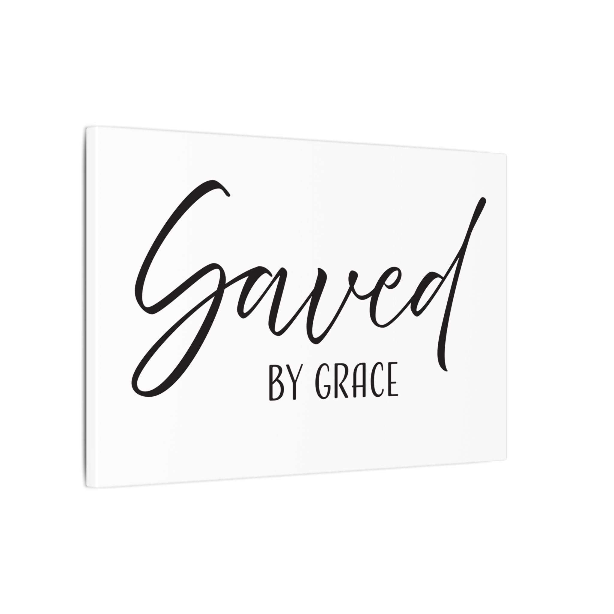 Saved by Grace Canvas Wall Art – Inspirational Christian Quote