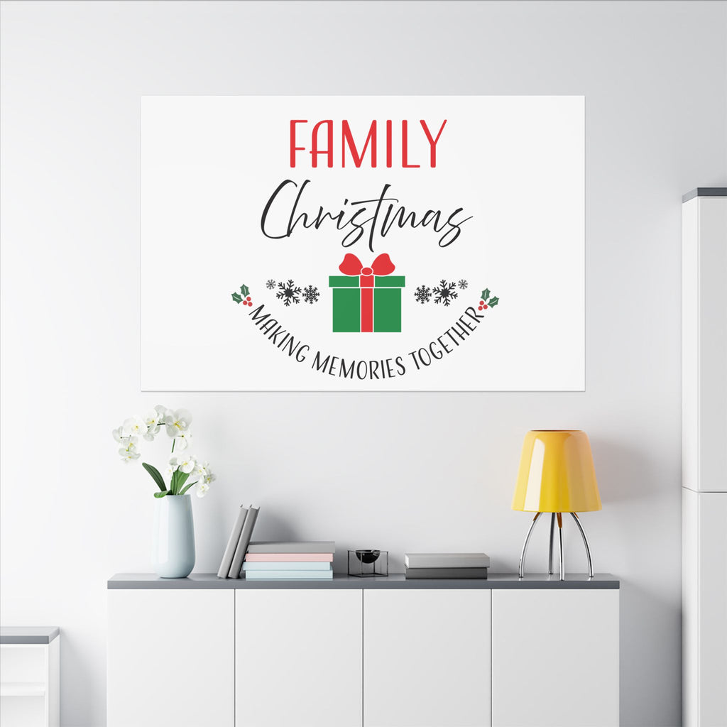Canvas Wall Art: Family Christmas -Making Memories Together
