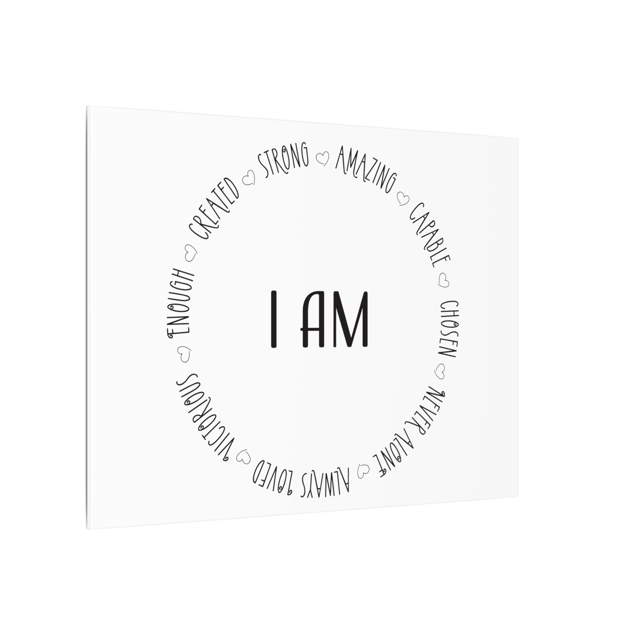 Canvas Wall Art:  Inspirational - I AM Affirmation