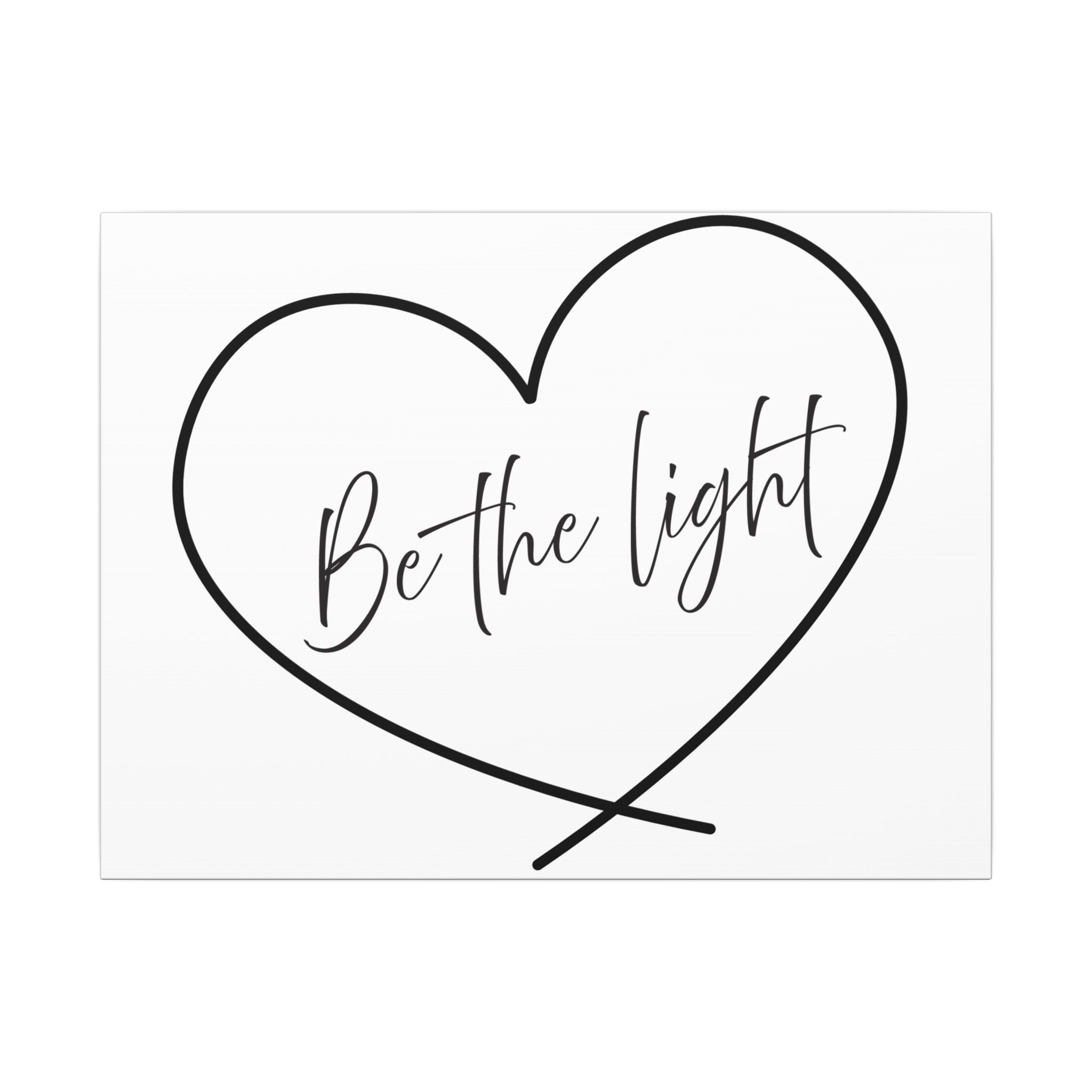 Canvas Wall Art:  Inspirational - Be the Light Heart