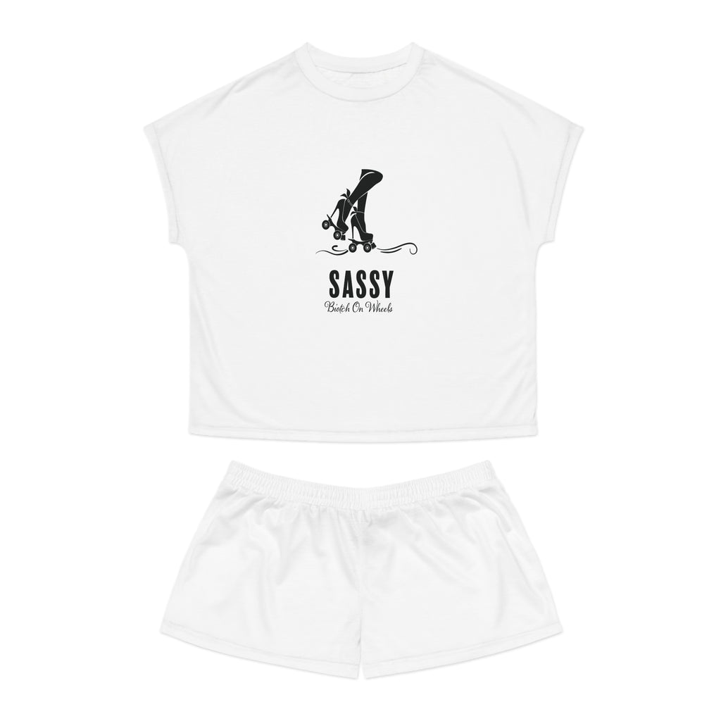 Short Pajama Set: Sassy Bitoch on Wheels
