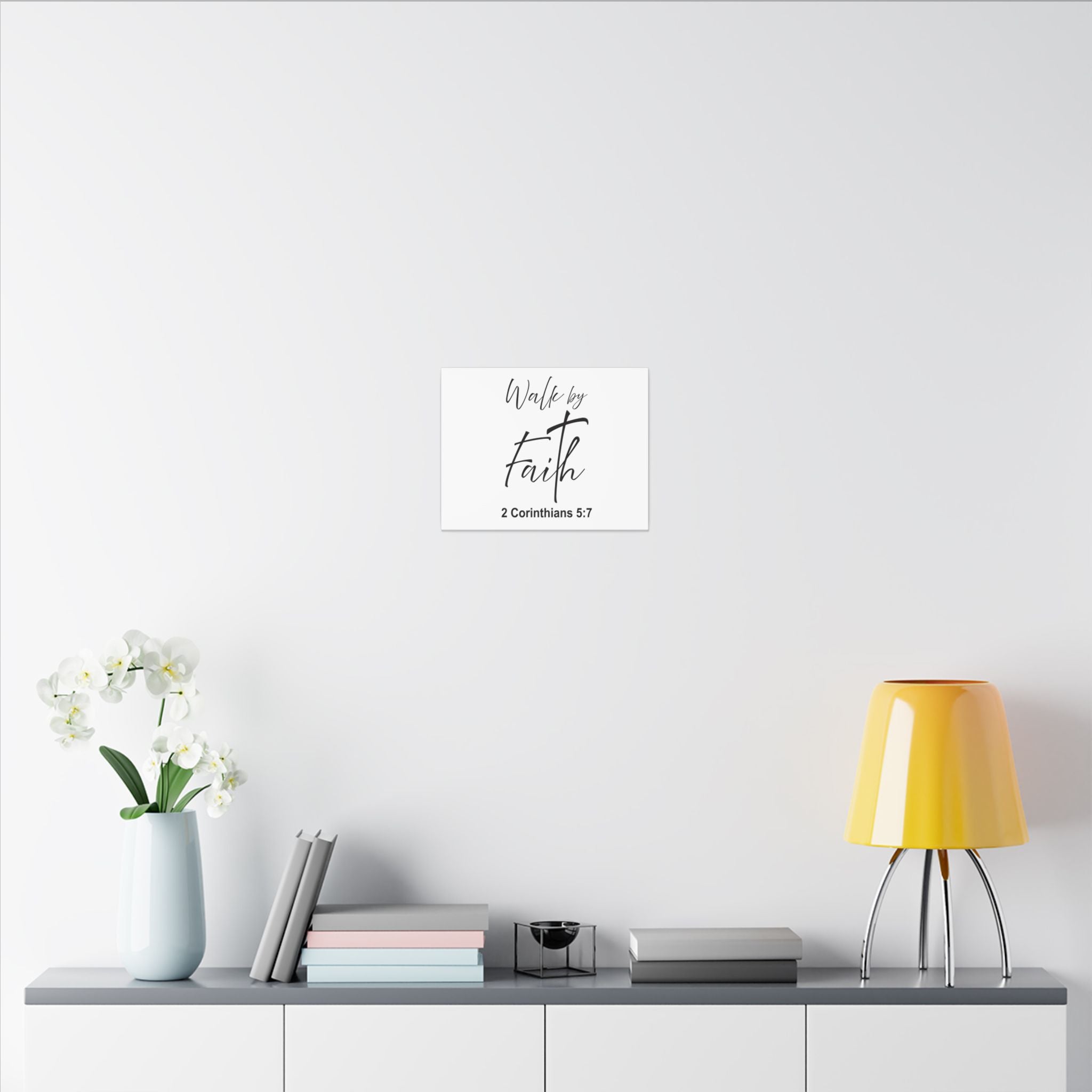 Walk by Faith Canvas Print – 2 Corinthians 5:7 Scripture Wall Art
