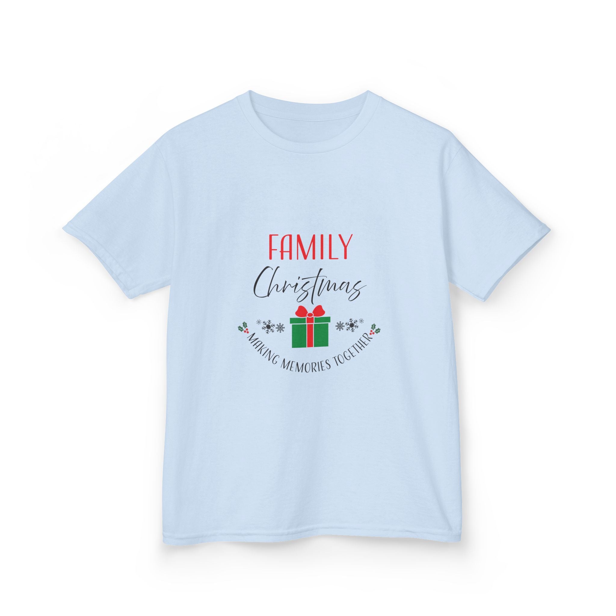 Kids Tee — “Family Christmas” Gift Holiday Shirt