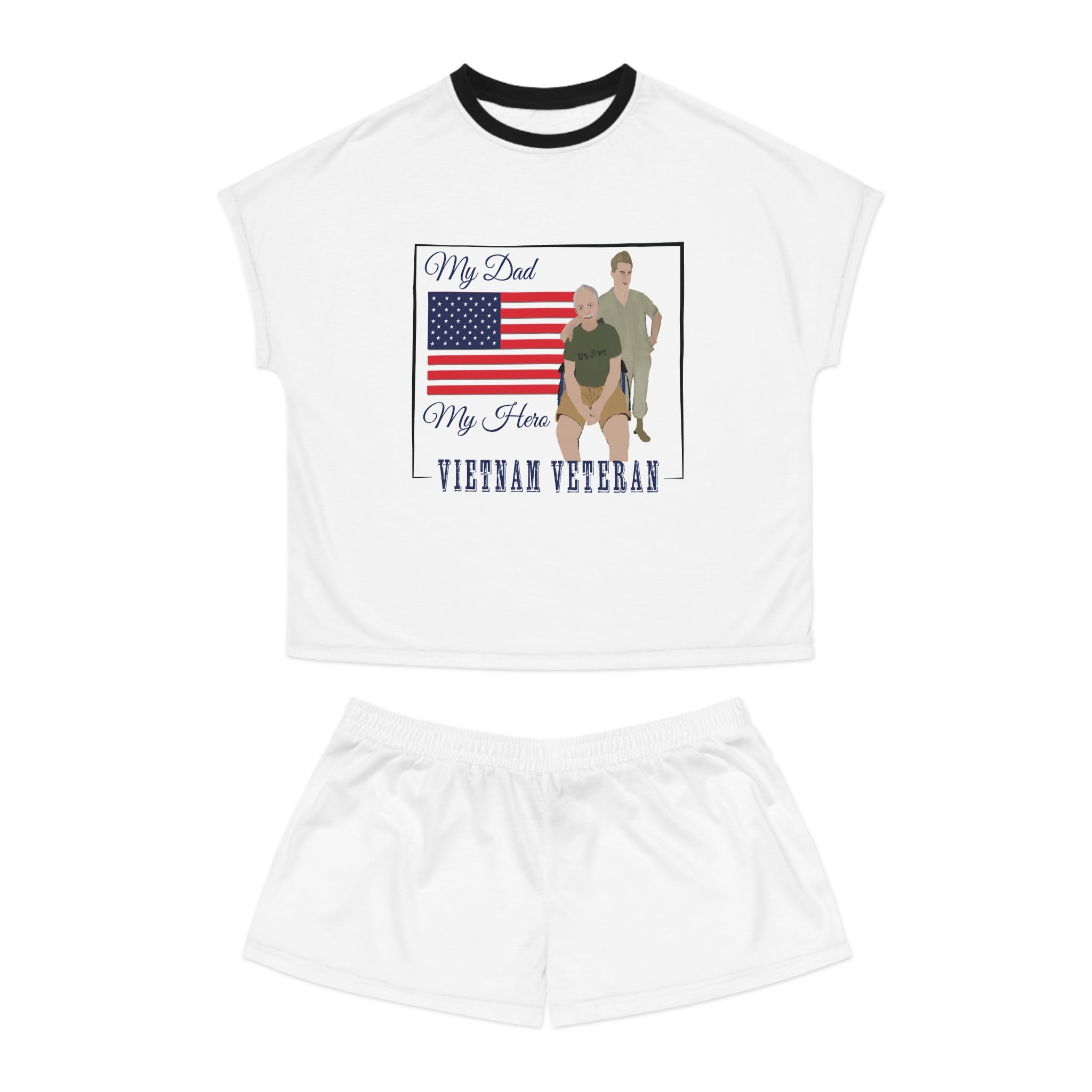 Short Pajama Set: Patriotic - My Dad My Hero