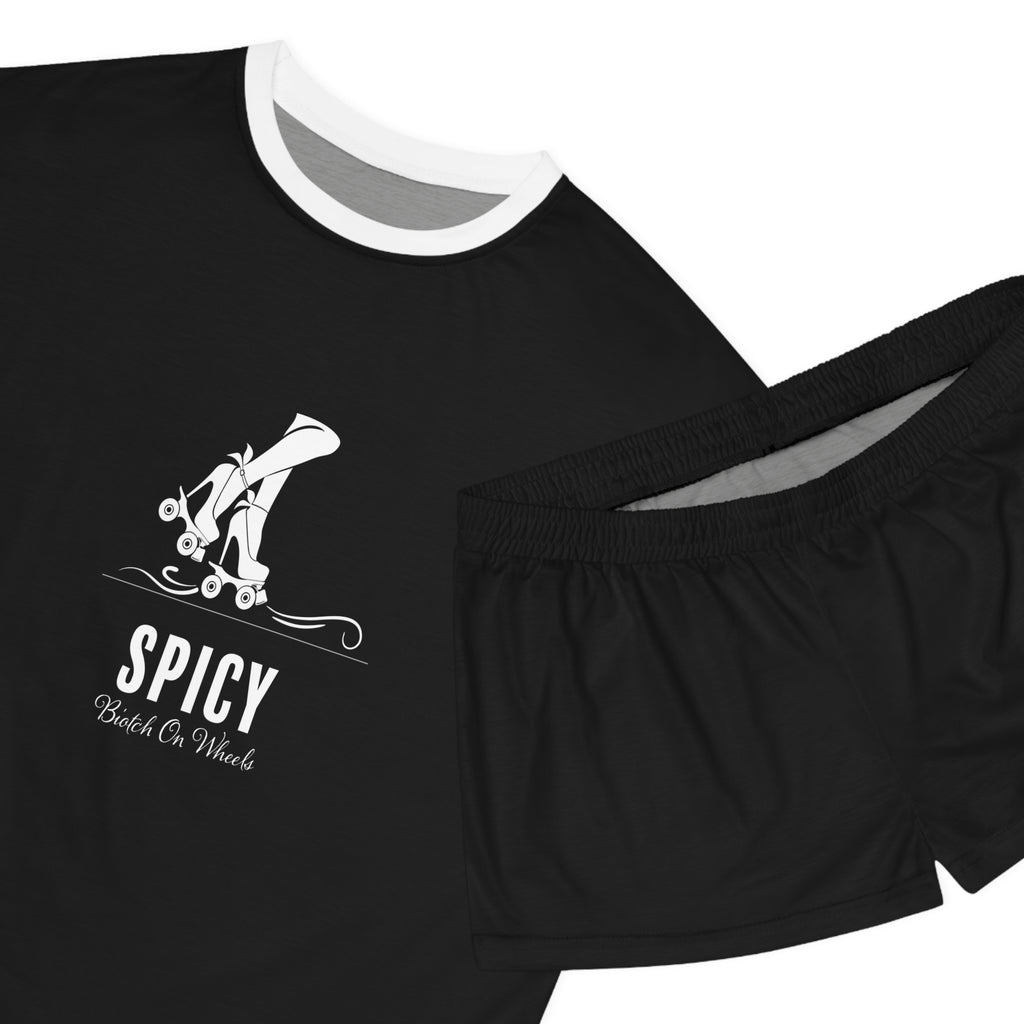 Short Pajama Set: Spicy Biotch on Wheels