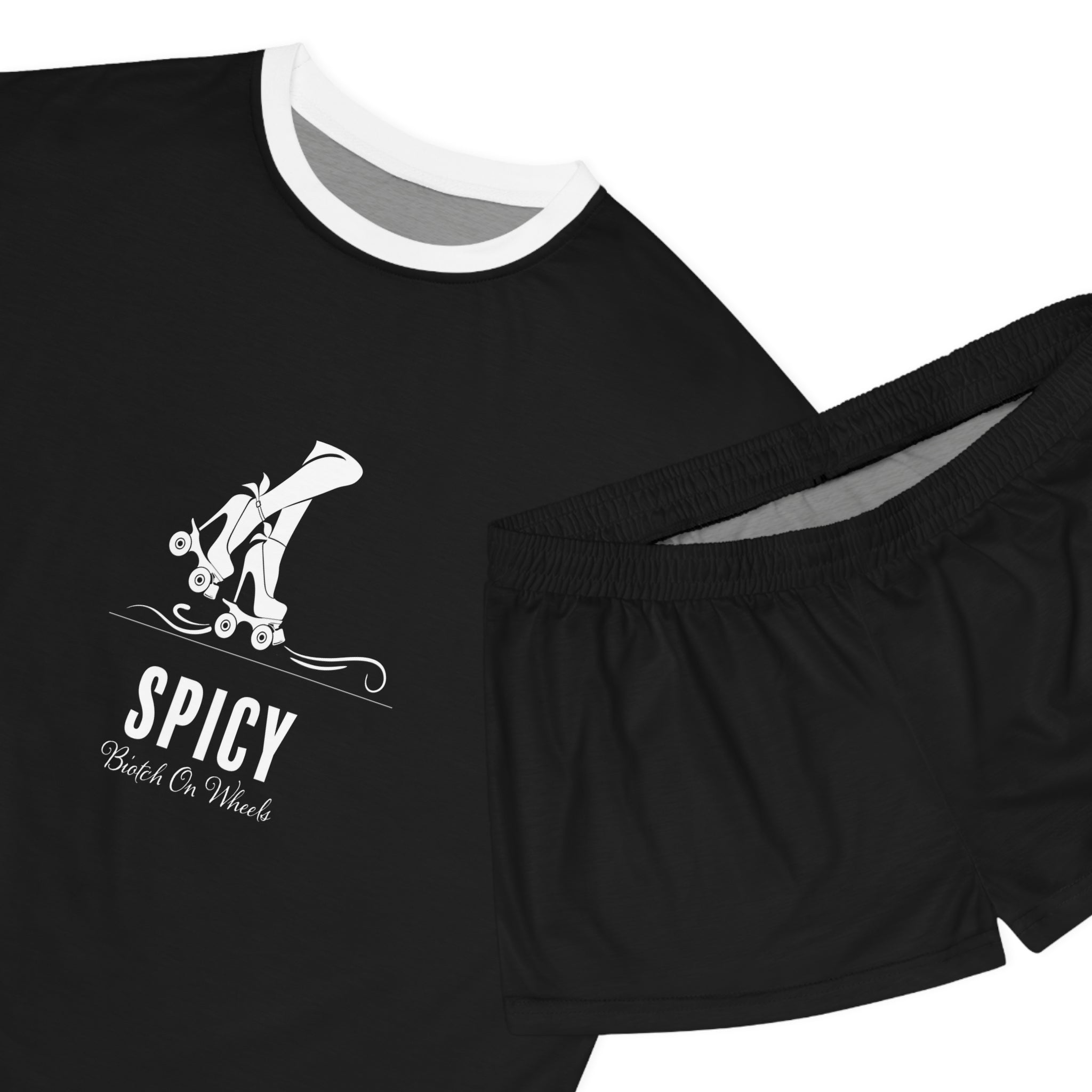 Short Pajama Set: Spicy Biotch on Wheels